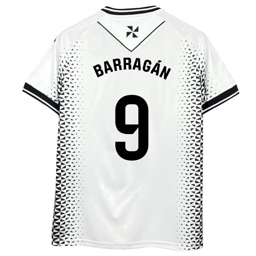 Danxen Dames Juan Barragán #9 Wit Zwart Thuisshirt Thuistenue 2025/26 T-Shirt België