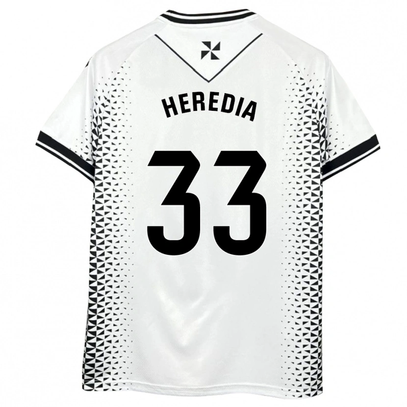 Danxen Dames Juanpe Heredia #33 Wit Zwart Thuisshirt Thuistenue 2025/26 T-Shirt België