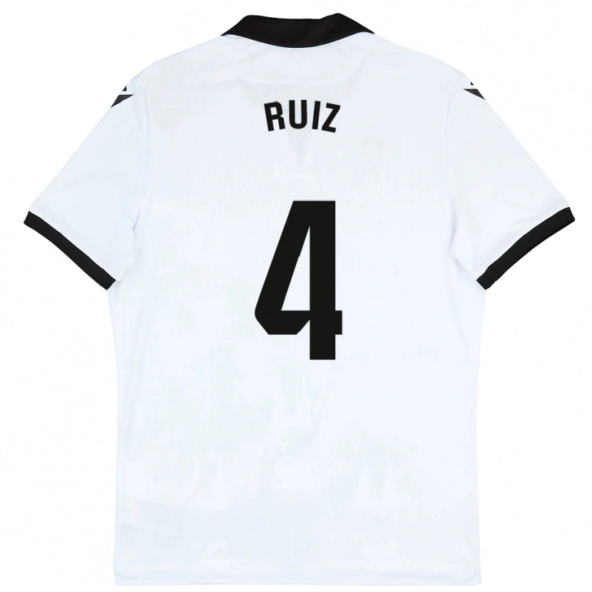 Danxen Dames Dani Ruiz #4 Wit Zwart Thuisshirt Thuistenue 2025/26 T-Shirt België
