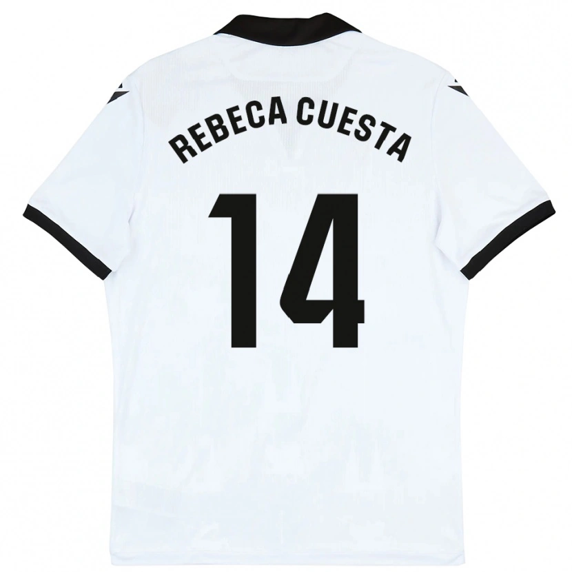 Danxen Dames Rebeca Cuesta #14 Wit Zwart Thuisshirt Thuistenue 2025/26 T-Shirt België