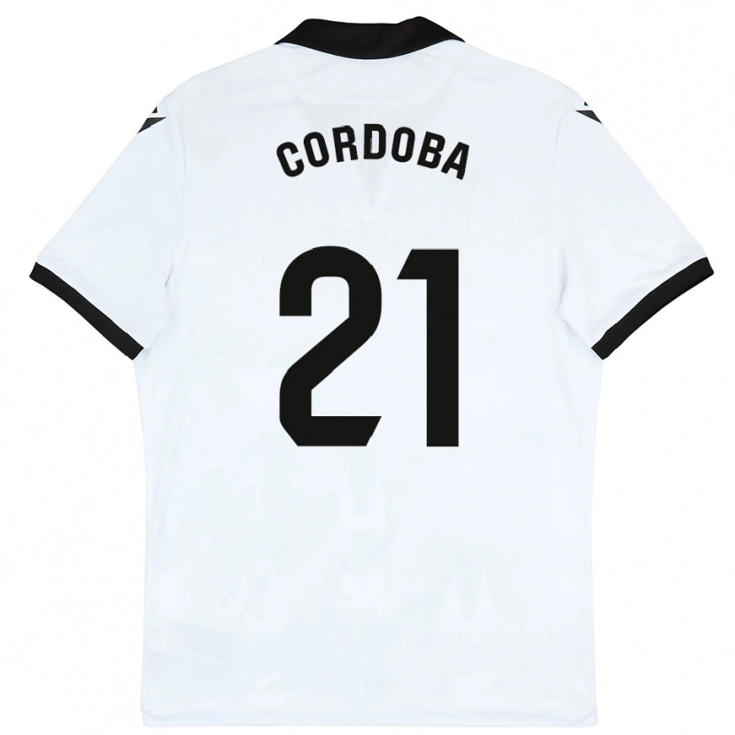 Danxen Dames Iñigo Córdoba #21 Wit Zwart Thuisshirt Thuistenue 2025/26 T-Shirt België