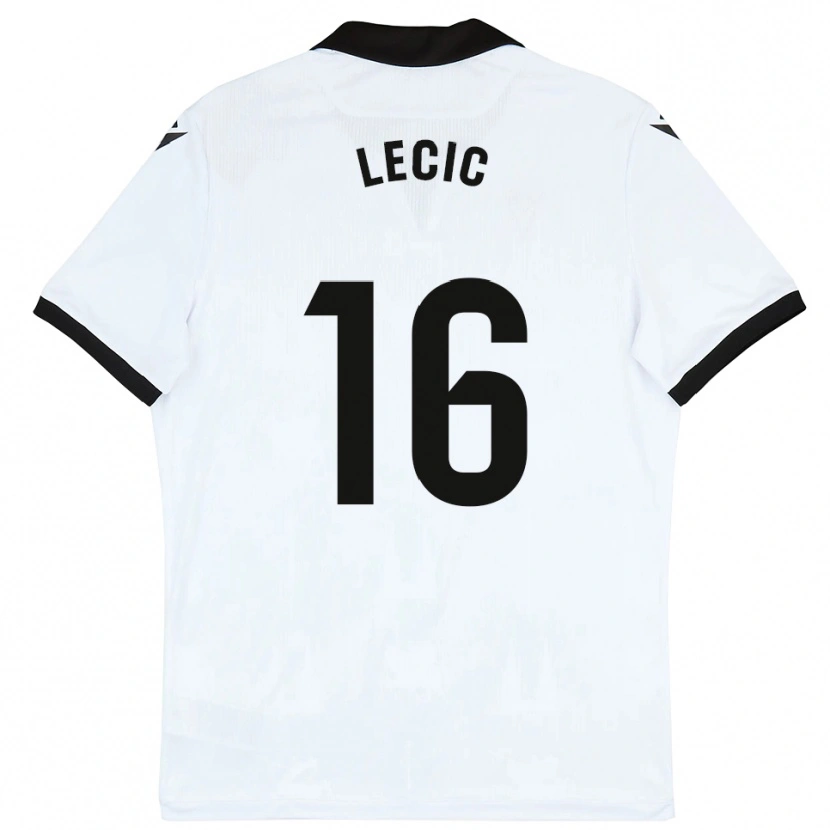 Danxen Dames Luka Lecic #16 Wit Zwart Thuisshirt Thuistenue 2025/26 T-Shirt België