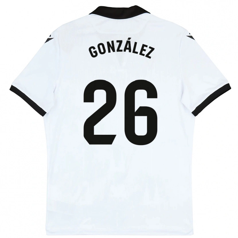 Danxen Dames Diego González #26 Wit Zwart Thuisshirt Thuistenue 2025/26 T-Shirt België