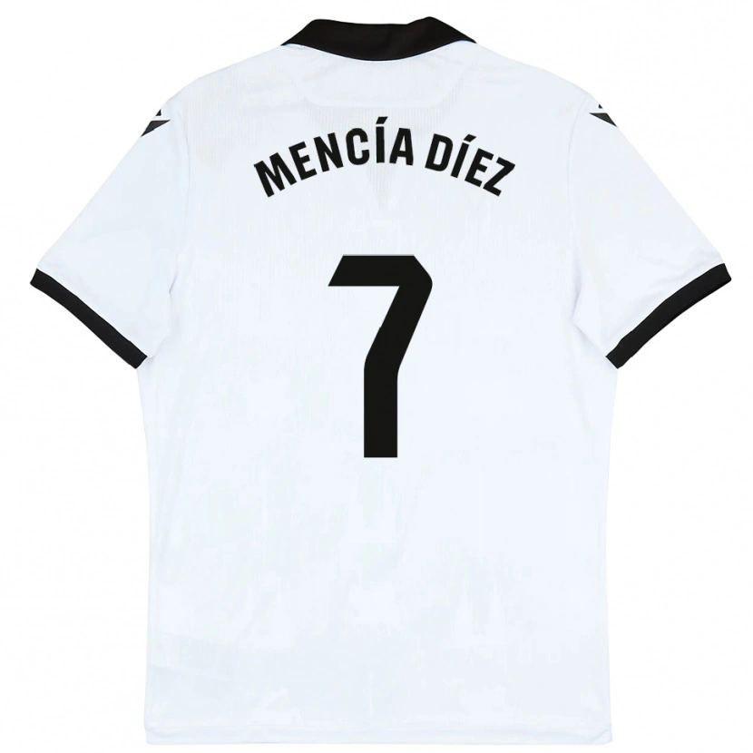Danxen Dames Mencía Díez #7 Wit Zwart Thuisshirt Thuistenue 2025/26 T-Shirt België
