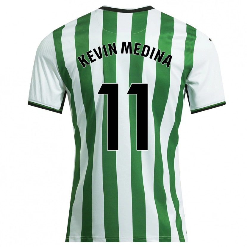 Danxen Dames Kevin Medina #11 Wit Groen Thuisshirt Thuistenue 2025/26 T-Shirt België