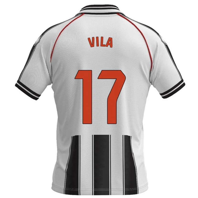 Danxen Dames Manu Vila #17 Wit Zwart Thuisshirt Thuistenue 2025/26 T-Shirt België