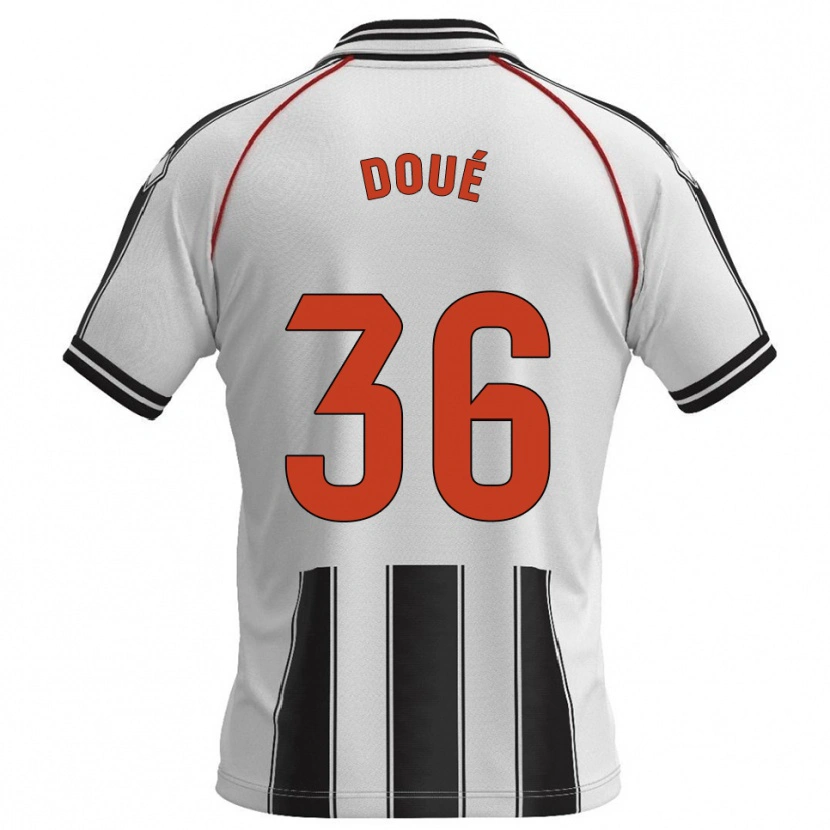 Danxen Dames Marc-Olivier Doué #36 Wit Zwart Thuisshirt Thuistenue 2025/26 T-Shirt België