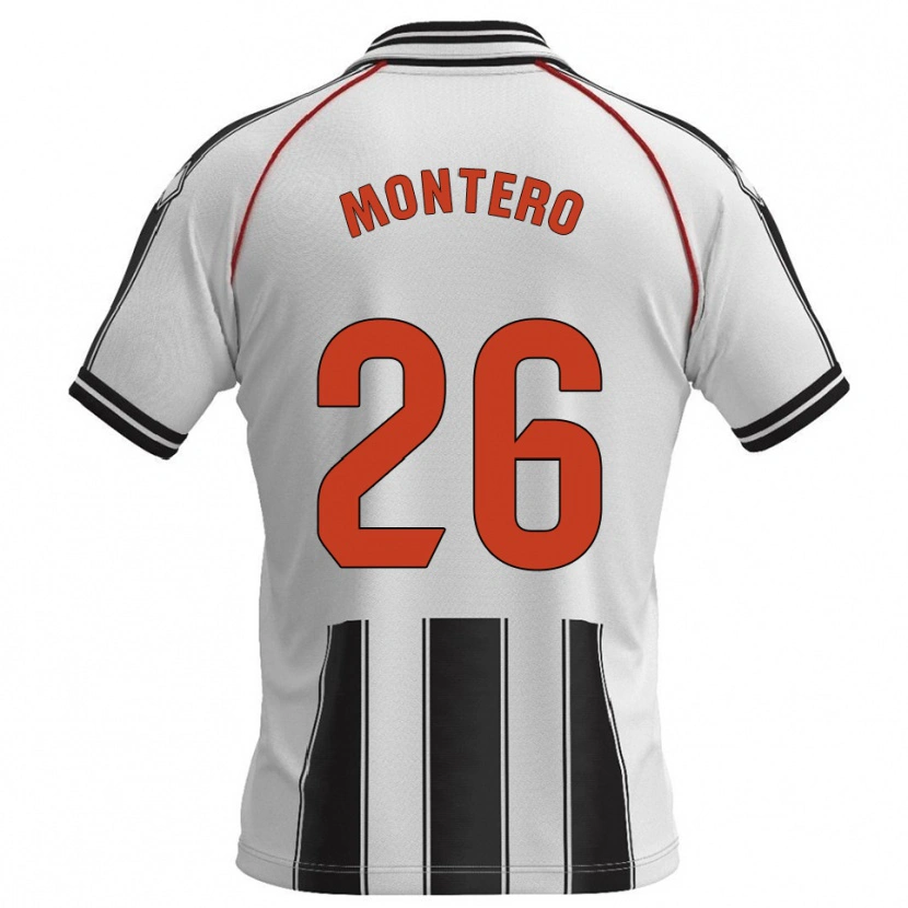 Danxen Dames Marcos Montero #26 Wit Zwart Thuisshirt Thuistenue 2025/26 T-Shirt België
