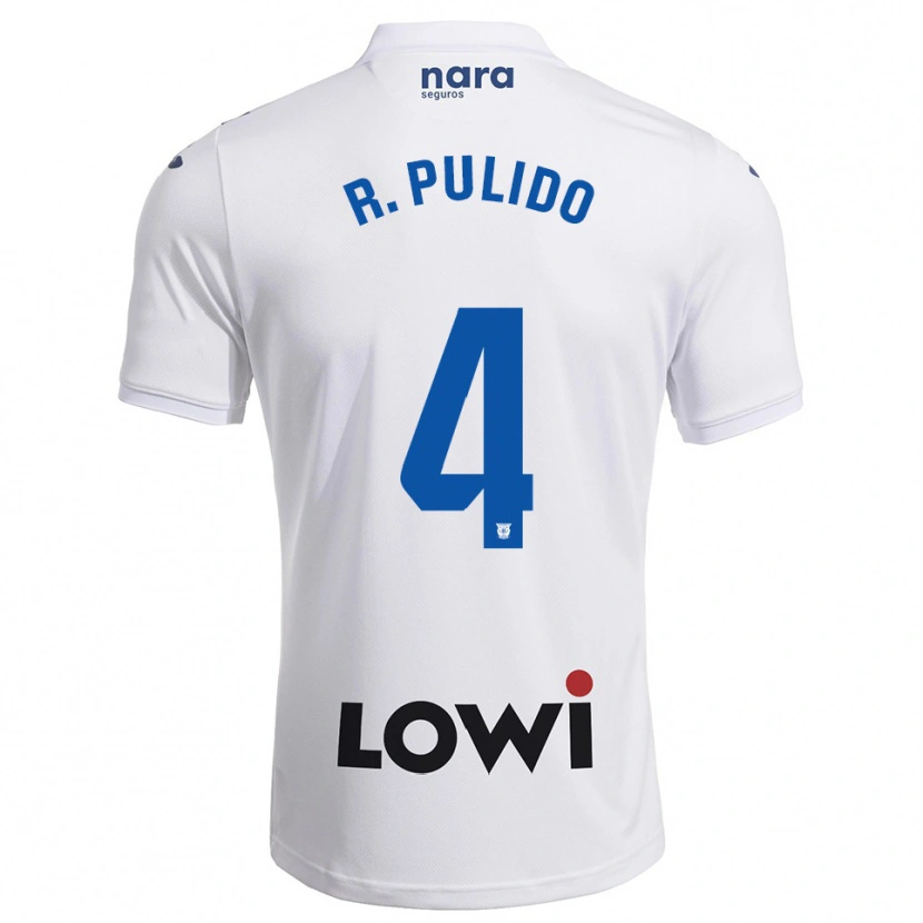Danxen Dames Rubén Pulido #4 Wit Marineblauw Thuisshirt Thuistenue 2025/26 T-Shirt België