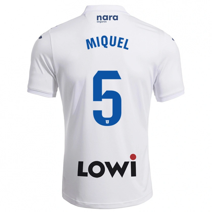 Danxen Dames Ignasi Miquel #5 Wit Marineblauw Thuisshirt Thuistenue 2025/26 T-Shirt België