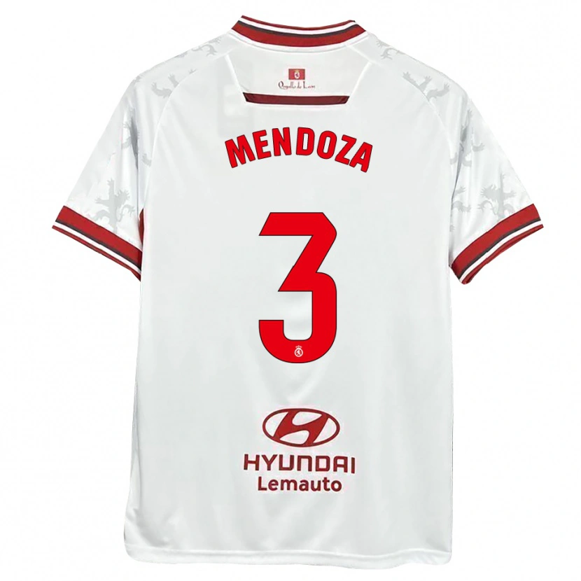 Danxen Dames Edu Mendoza #3 Wit Rood Thuisshirt Thuistenue 2025/26 T-Shirt België