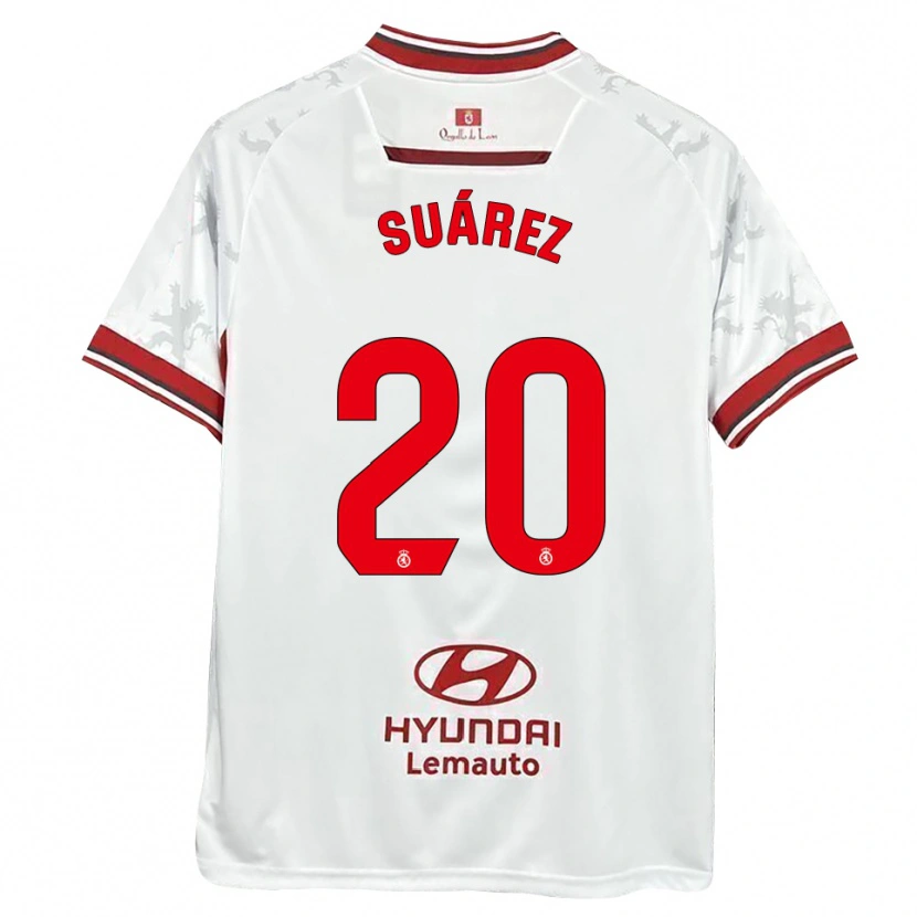Danxen Dames Arturo Suárez #20 Wit Rood Thuisshirt Thuistenue 2025/26 T-Shirt België