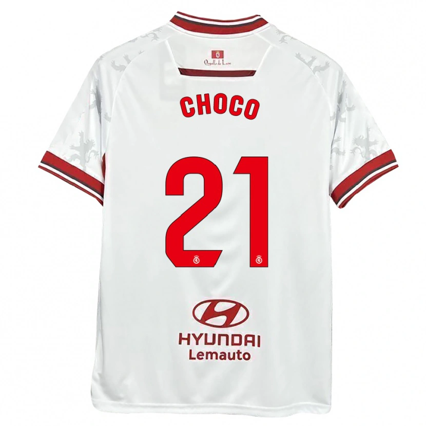 Danxen Dames Álvaro Choco #21 Wit Rood Thuisshirt Thuistenue 2025/26 T-Shirt België