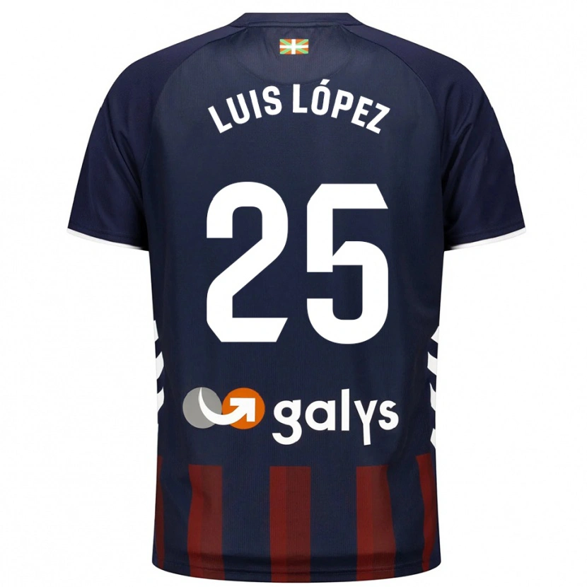 Danxen Dames Luis López #25 Marineblauw Rood Thuisshirt Thuistenue 2025/26 T-Shirt België