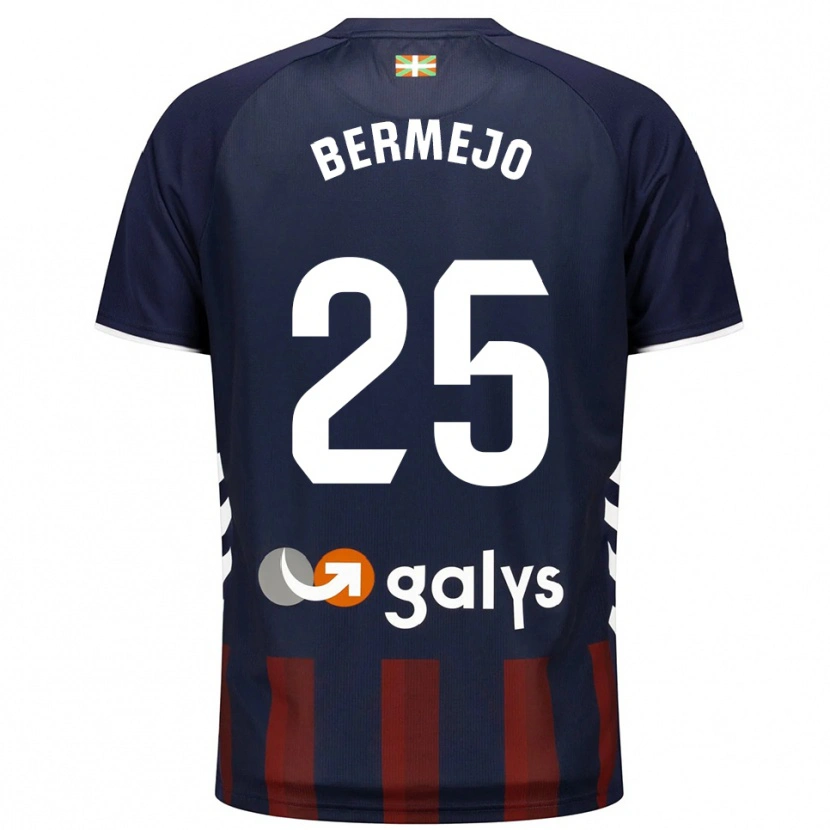 Danxen Dames Joseba Bermejo #25 Marineblauw Rood Thuisshirt Thuistenue 2025/26 T-Shirt België