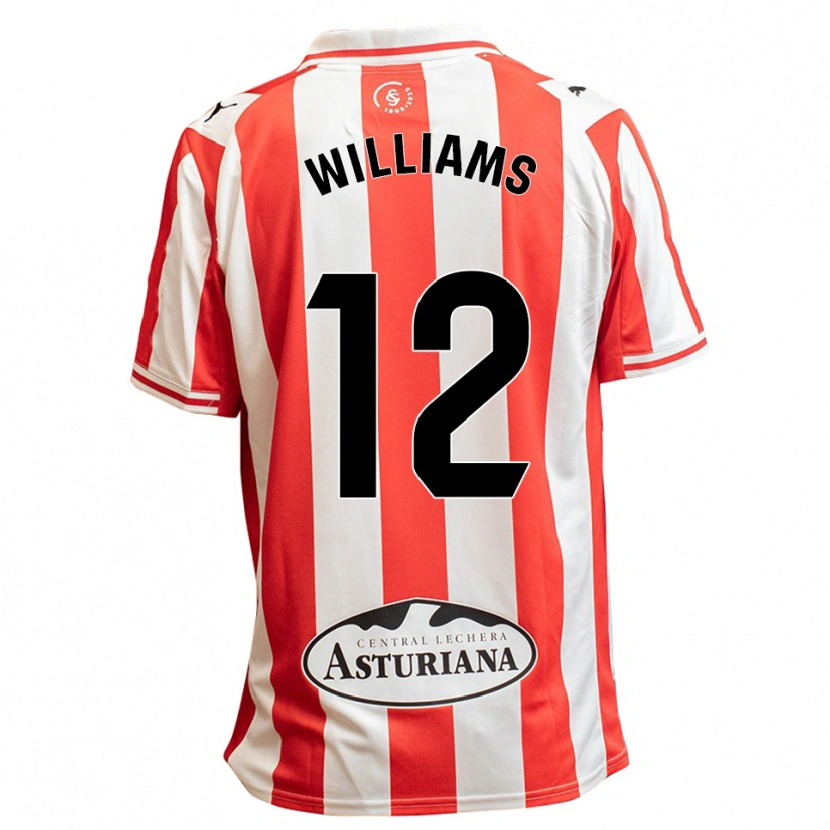 Danxen Dames Aaron Williams #12 Wit Rood Thuisshirt Thuistenue 2025/26 T-Shirt België