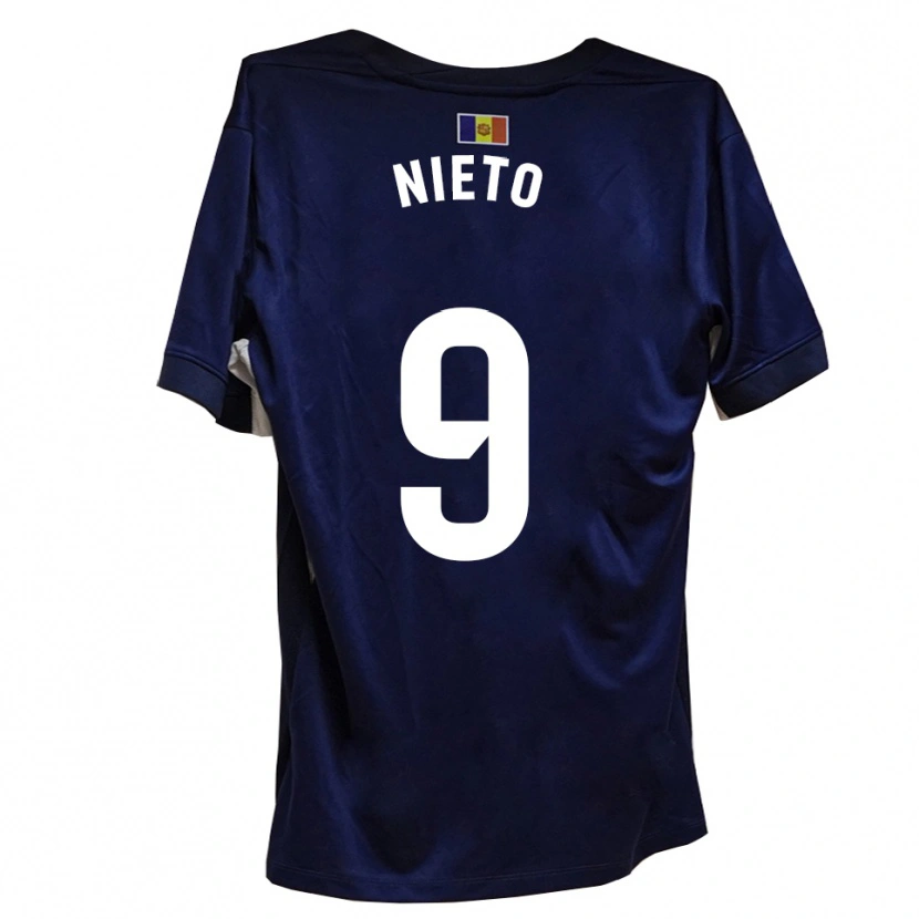 Danxen Dames Manu Nieto #9 Marineblauw Wit Thuisshirt Thuistenue 2025/26 T-Shirt België