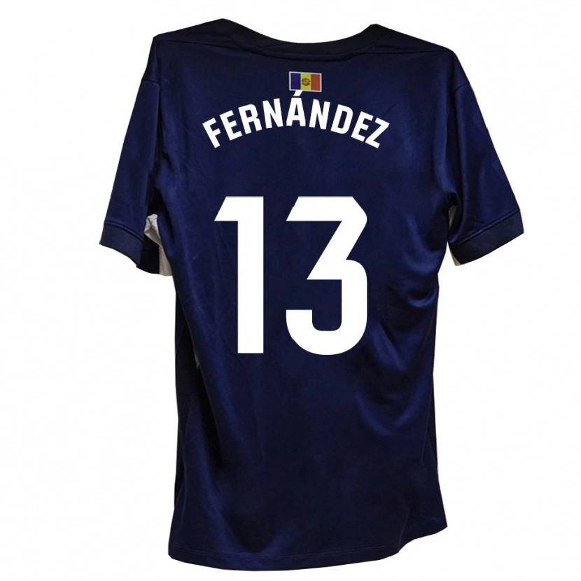 Danxen Dames Ferran Fernández #13 Marineblauw Wit Thuisshirt Thuistenue 2025/26 T-Shirt België