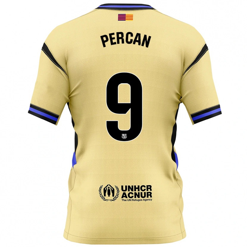 Danxen Dames Diego Percan #9 Geel Zwart Uitshirt Uittenue 2025/26 T-Shirt België