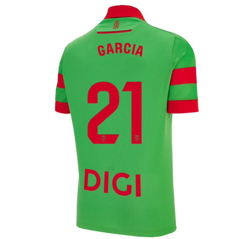 Danxen Dames Jon García #21 Groen Rood Uitshirt Uittenue 2025/26 T-Shirt België