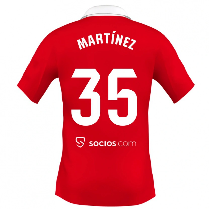 Danxen Dames Ramón Martínez #35 Rood Wit Grijs Uitshirt Uittenue 2025/26 T-Shirt België