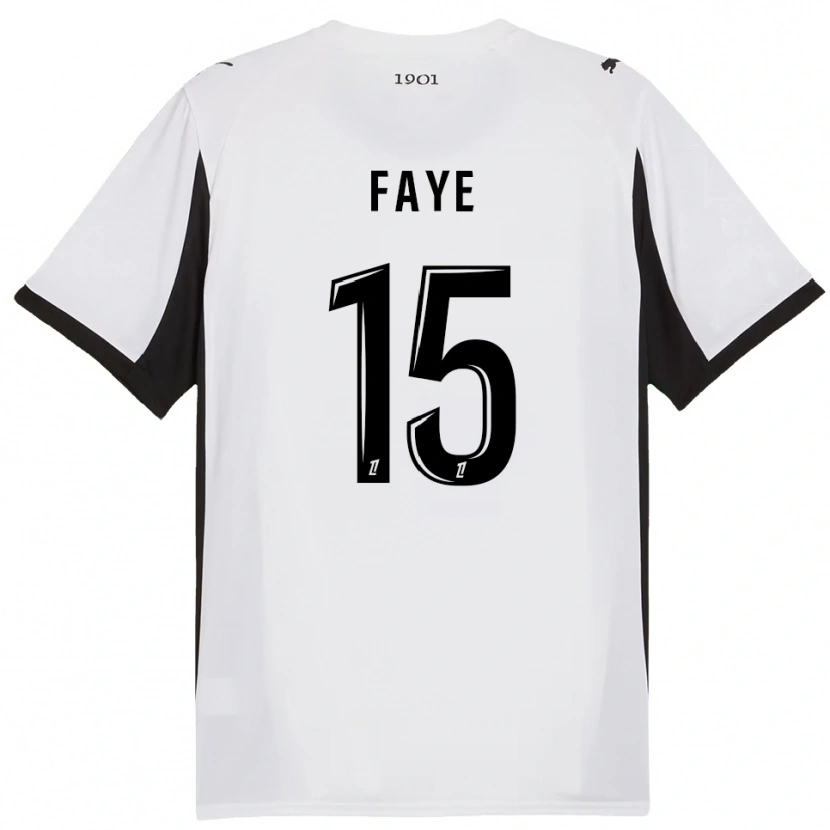 Danxen Dames Mikayil Faye #15 Wit Zwart Uitshirt Uittenue 2025/26 T-Shirt België