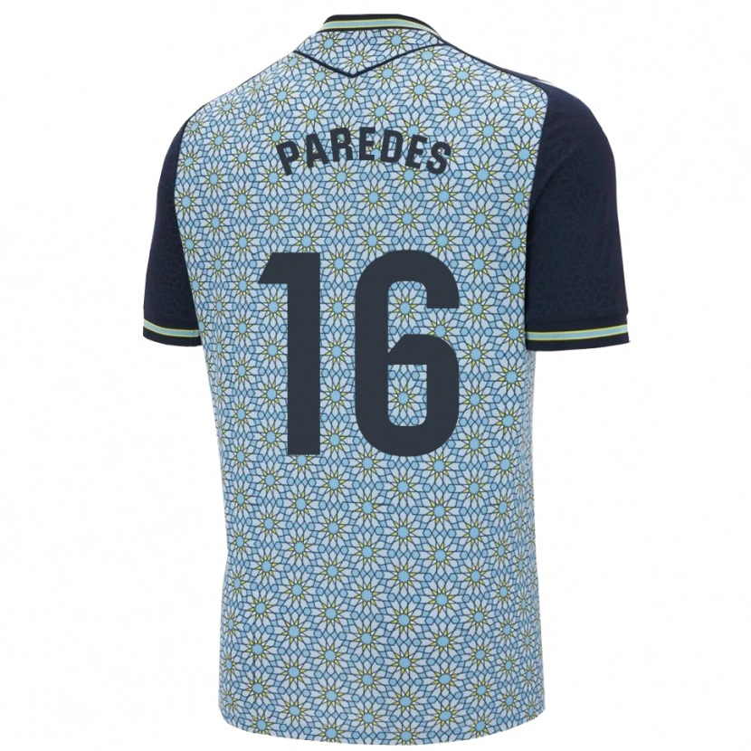 Danxen Dames Yago Paredes #16 Blauw Marineblauw Uitshirt Uittenue 2025/26 T-Shirt België