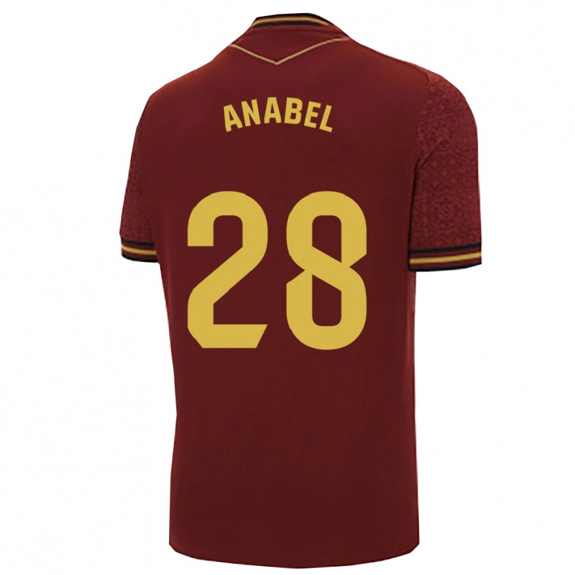 Danxen Dames Anabel Roman García #28 Bordeaux Goud Uitshirt Uittenue 2025/26 T-Shirt België