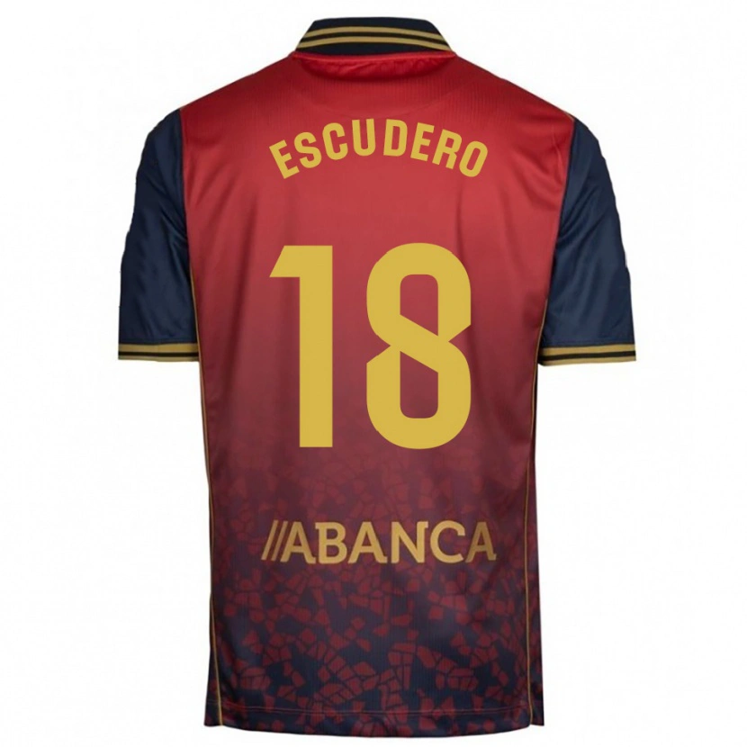 Danxen Dames Sergio Escudero #18 Rood Marineblauw Uitshirt Uittenue 2025/26 T-Shirt België