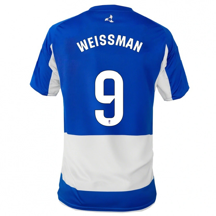 Danxen Dames Shon Weissman #9 Blauw Wit Uitshirt Uittenue 2025/26 T-Shirt België