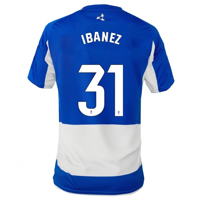 Danxen Dames Alba Ibáñez #31 Blauw Wit Uitshirt Uittenue 2025/26 T-Shirt België