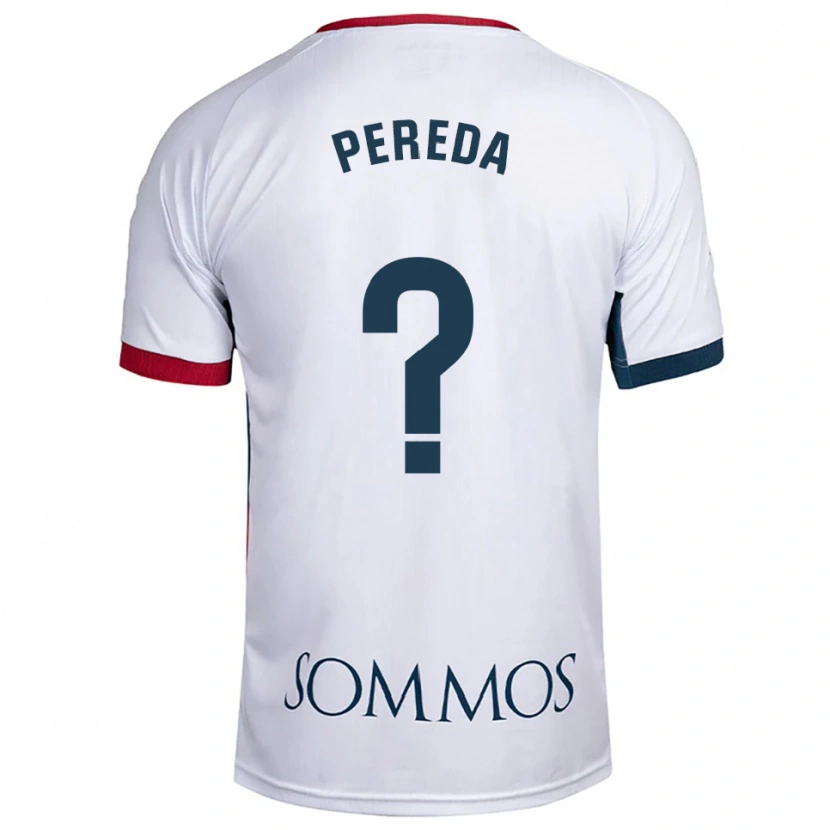 Danxen Dames Adrián Pereda #0 Wit Rood Uitshirt Uittenue 2025/26 T-Shirt België