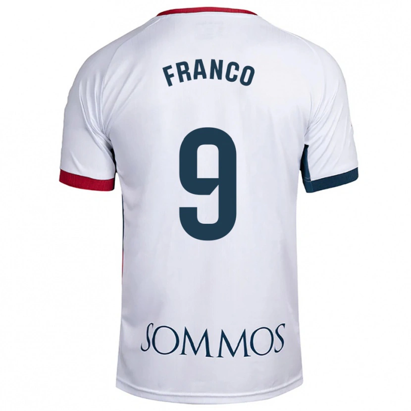 Danxen Dames Santi Franco #9 Wit Rood Uitshirt Uittenue 2025/26 T-Shirt België