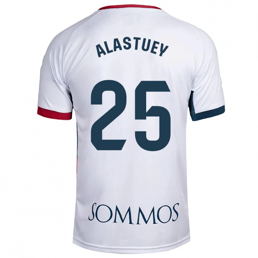 Danxen Dames Martina Alastuey #25 Wit Rood Uitshirt Uittenue 2025/26 T-Shirt België