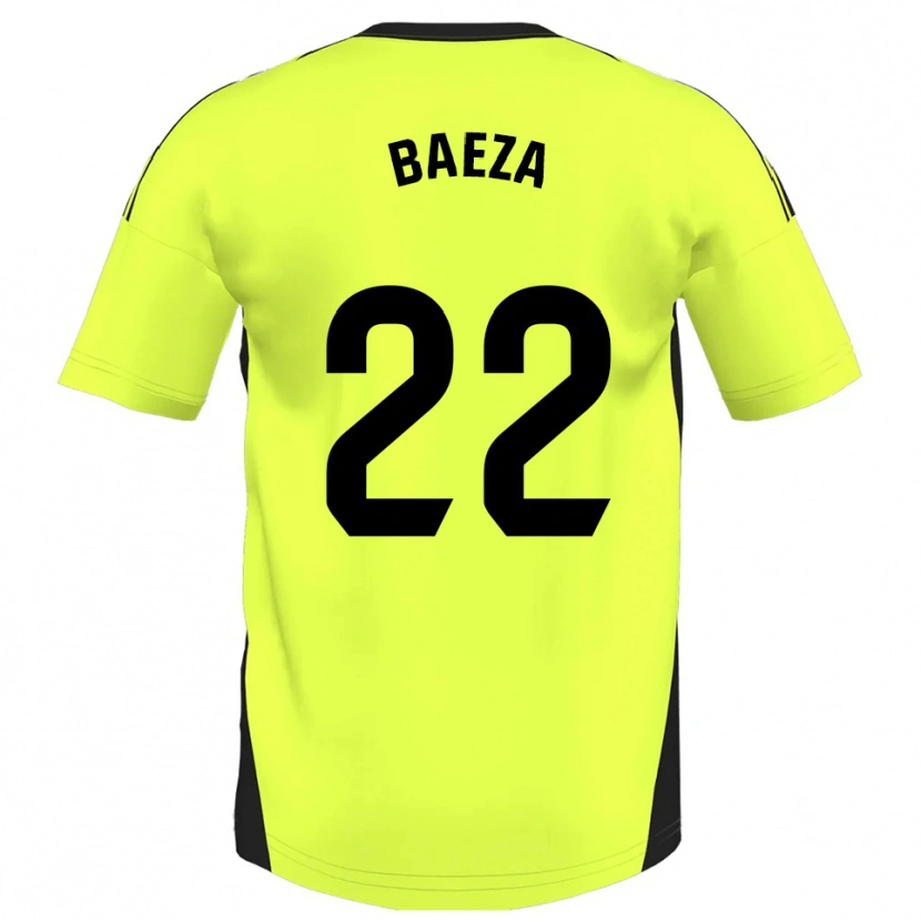 Danxen Dames Miguel Baeza #22 Fluorescerend Geel Uitshirt Uittenue 2025/26 T-Shirt België