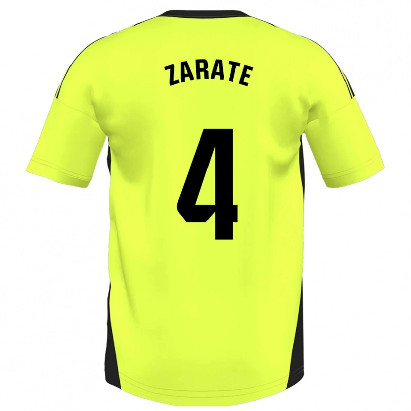 Danxen Dames Hugo Zárate #4 Fluorescerend Geel Uitshirt Uittenue 2025/26 T-Shirt België
