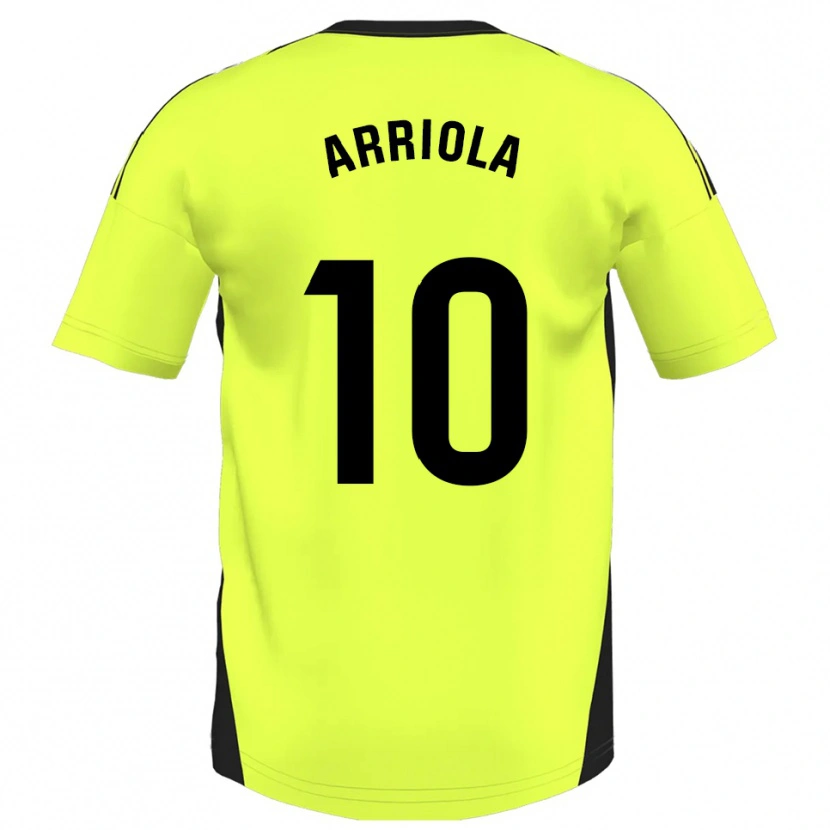 Danxen Dames Marcos Arriola #10 Fluorescerend Geel Uitshirt Uittenue 2025/26 T-Shirt België