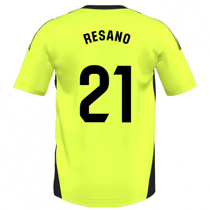 Danxen Dames Xabier Resano #21 Fluorescerend Geel Uitshirt Uittenue 2025/26 T-Shirt België