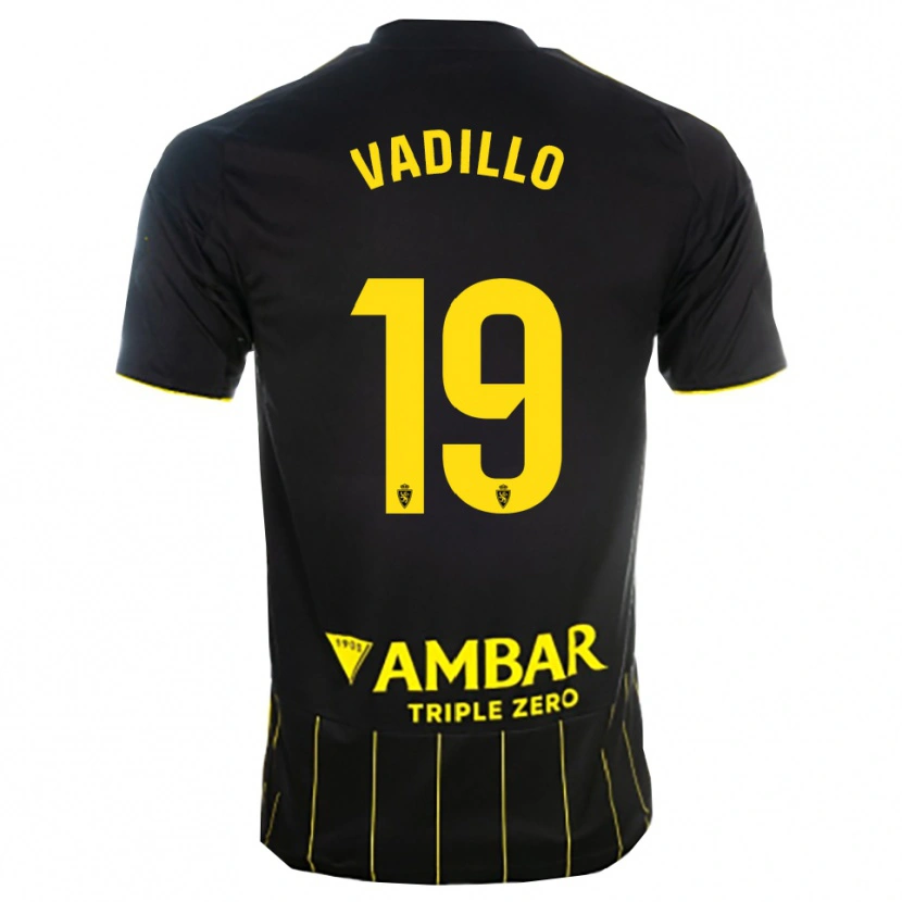 Danxen Dames Iker Vadillo #19 Zwart Geel Uitshirt Uittenue 2025/26 T-Shirt België