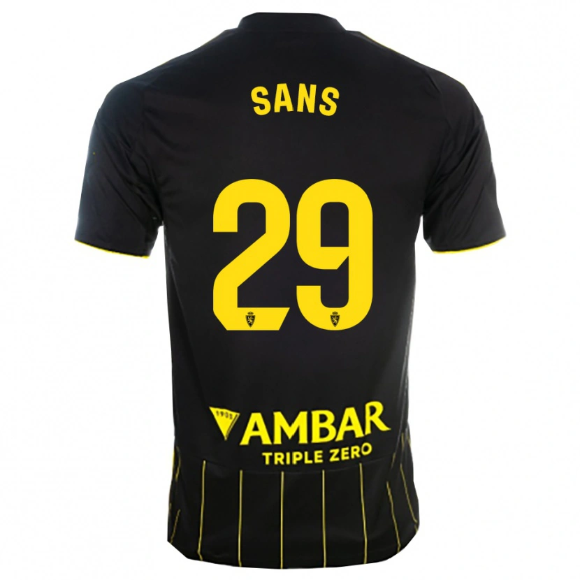Danxen Dames Pau Sans #29 Zwart Geel Uitshirt Uittenue 2025/26 T-Shirt België