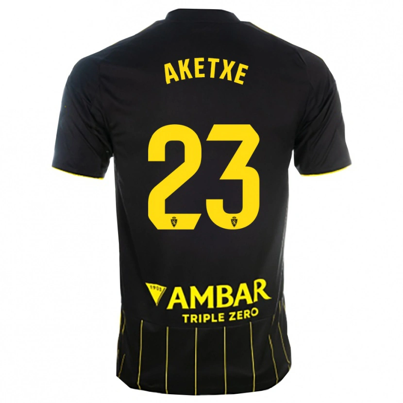 Danxen Dames Ager Aketxe #23 Zwart Geel Uitshirt Uittenue 2025/26 T-Shirt België
