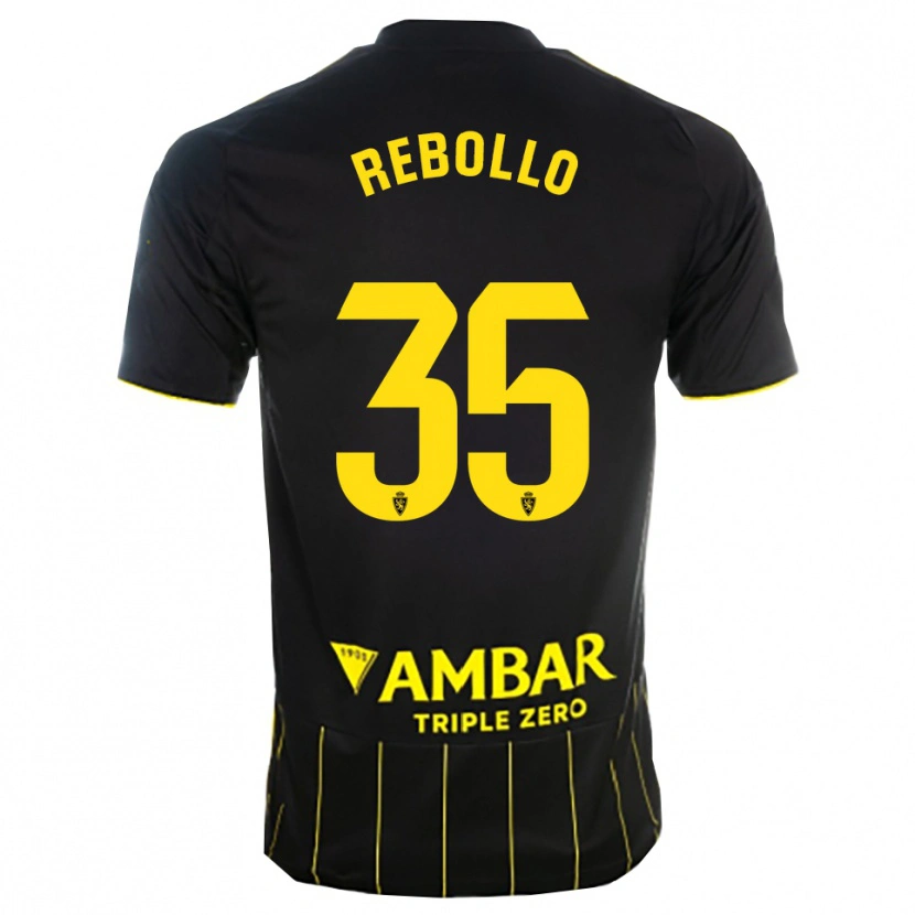 Danxen Dames Dani Rebollo #35 Zwart Geel Uitshirt Uittenue 2025/26 T-Shirt België