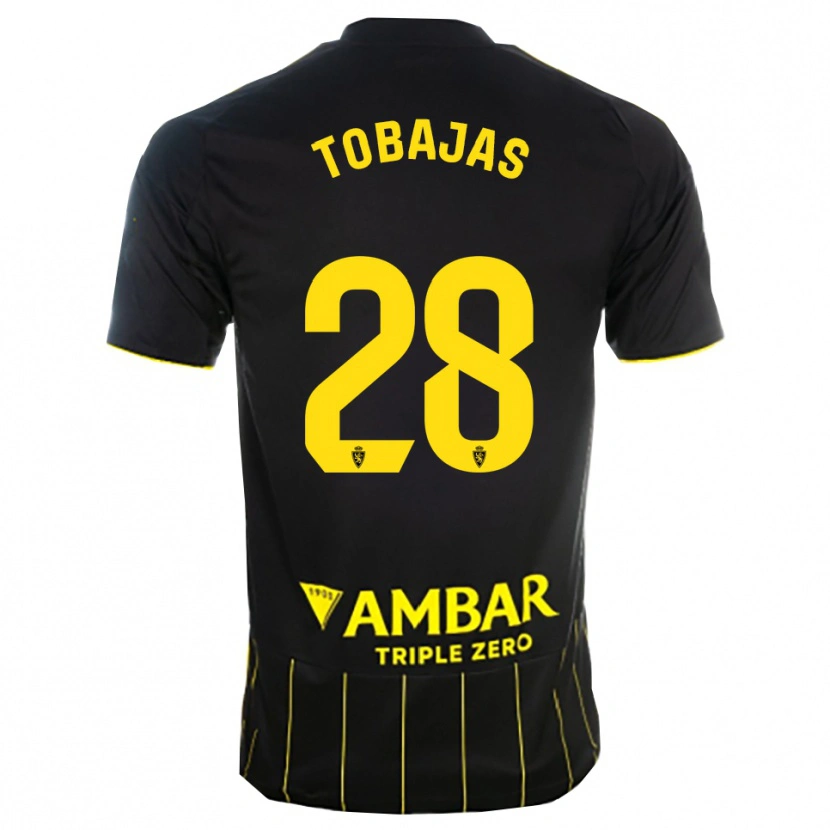 Danxen Dames Jaime Tobajas #28 Zwart Geel Uitshirt Uittenue 2025/26 T-Shirt België