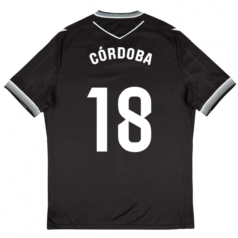 Danxen Dames Aitor Córdoba #18 Zwart Wit Uitshirt Uittenue 2025/26 T-Shirt België