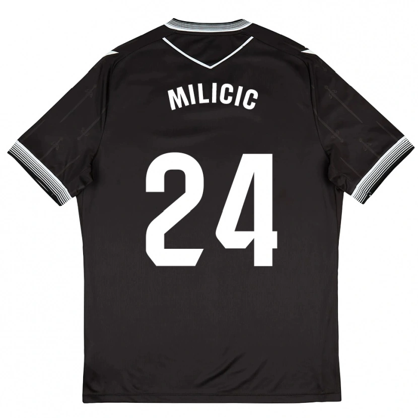 Danxen Dames Nikola Milicic #24 Zwart Wit Uitshirt Uittenue 2025/26 T-Shirt België