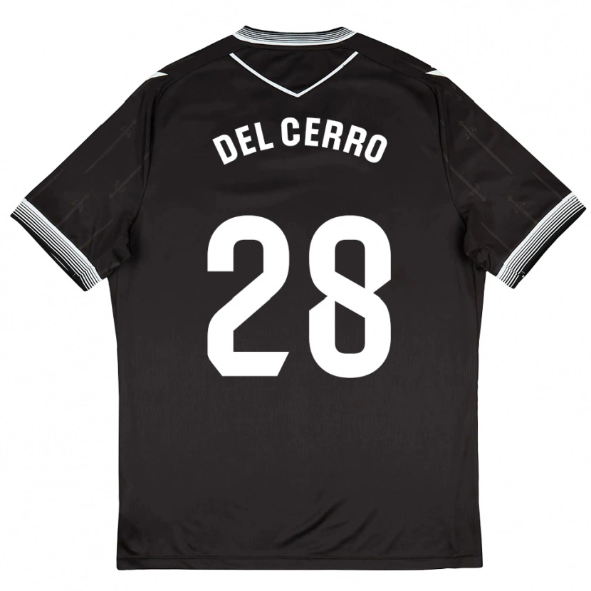 Danxen Dames Saúl Del Cerro #28 Zwart Wit Uitshirt Uittenue 2025/26 T-Shirt België