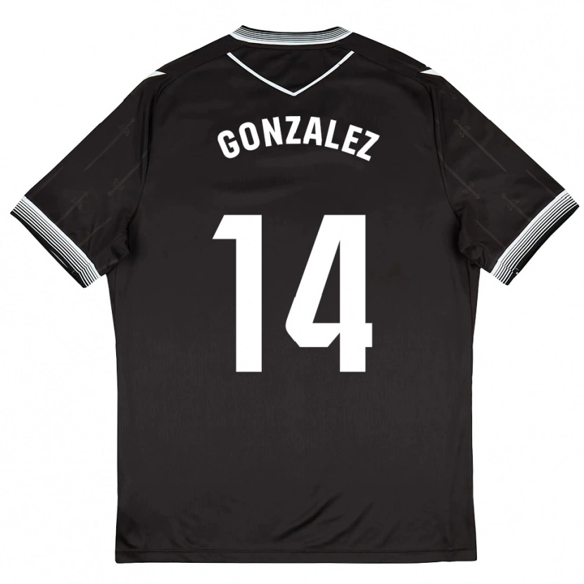 Danxen Dames David González #14 Zwart Wit Uitshirt Uittenue 2025/26 T-Shirt België