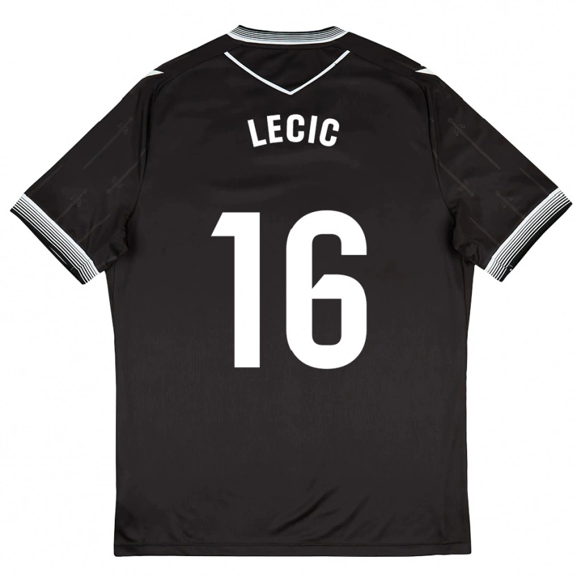 Danxen Dames Luka Lecic #16 Zwart Wit Uitshirt Uittenue 2025/26 T-Shirt België