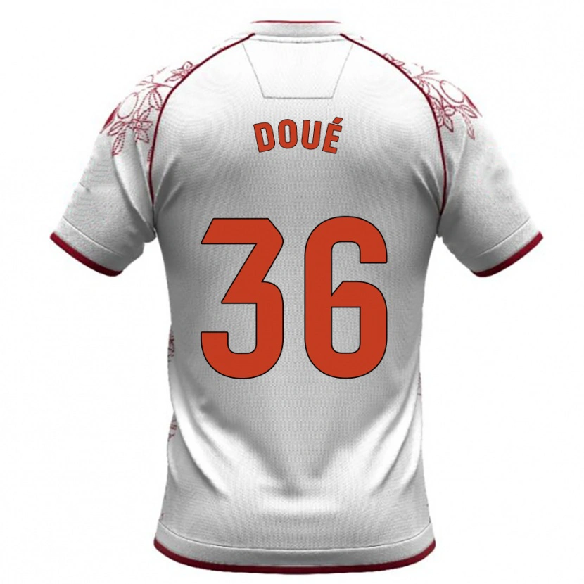 Danxen Dames Marc-Olivier Doué #36 Wit Bordeau Uitshirt Uittenue 2025/26 T-Shirt België