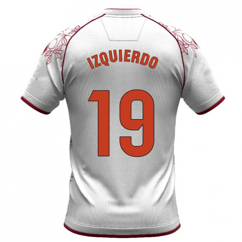 Danxen Dames Yeray Izquierdo #19 Wit Bordeau Uitshirt Uittenue 2025/26 T-Shirt België